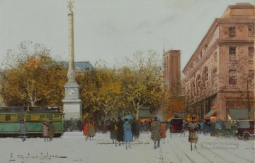 París Place du Chatelet Eugène Galien Pinturas al óleo